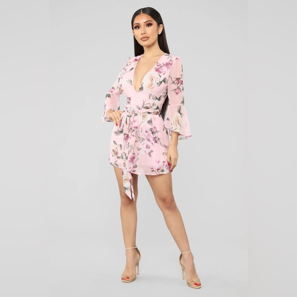 Pink Floral Fairy Romper